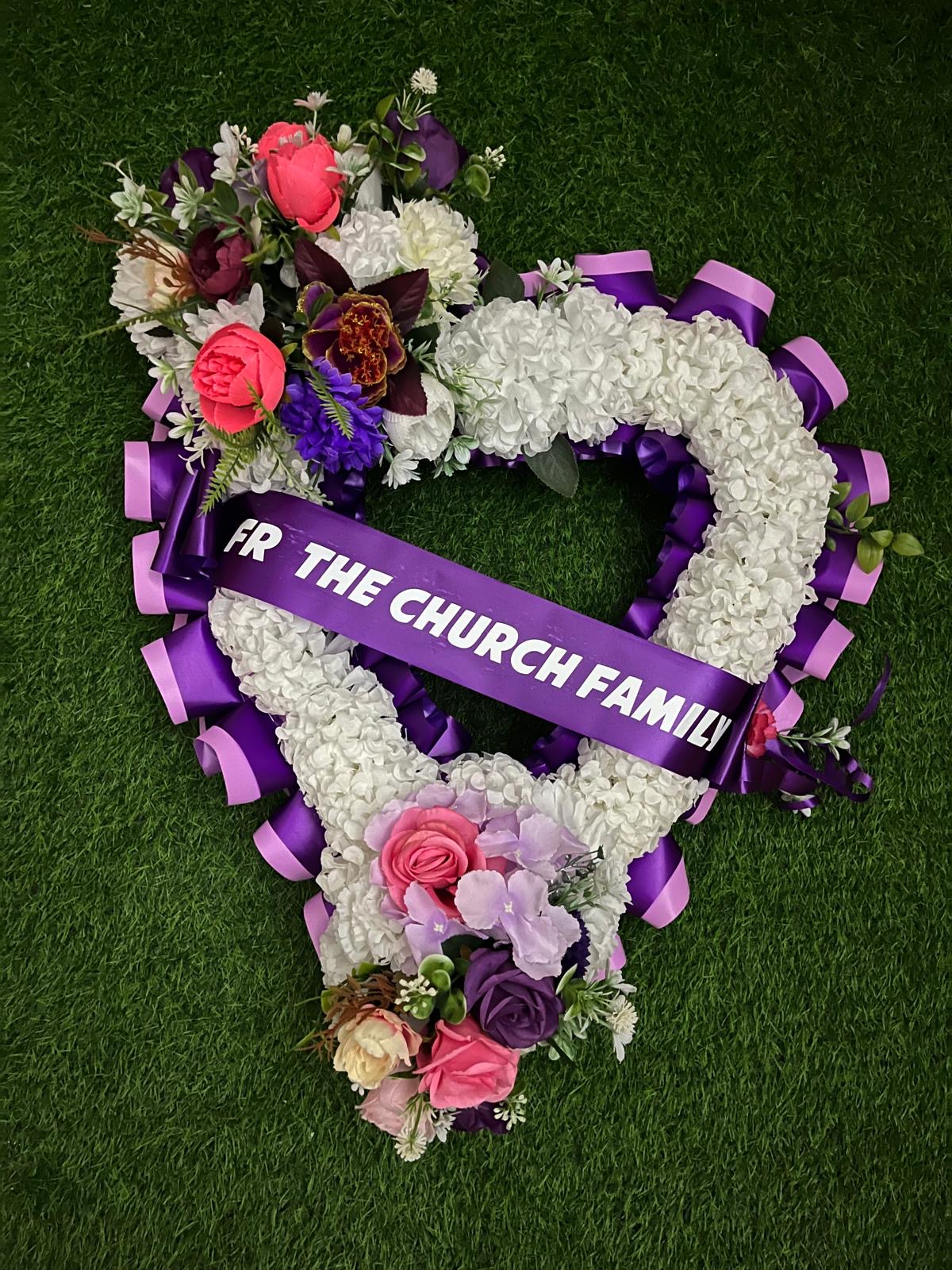 Heart wreath with sash