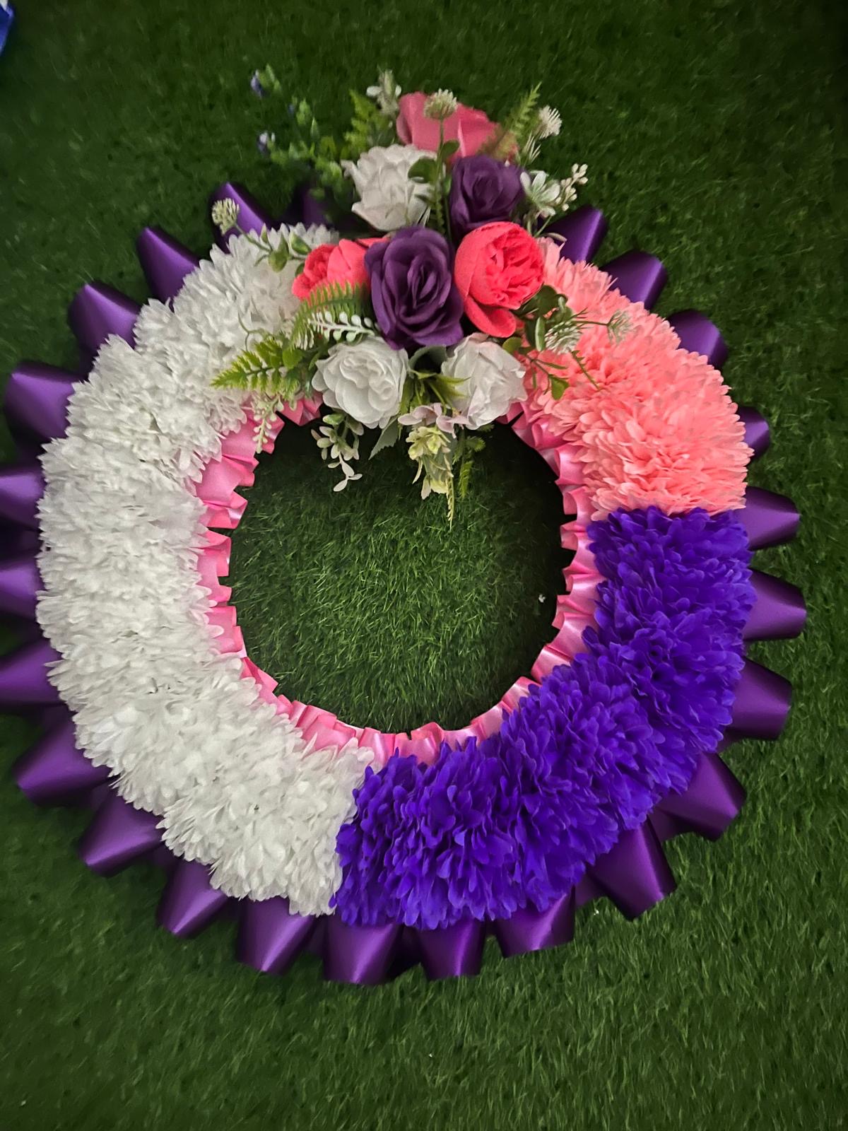 Floral wreath made by Peaches