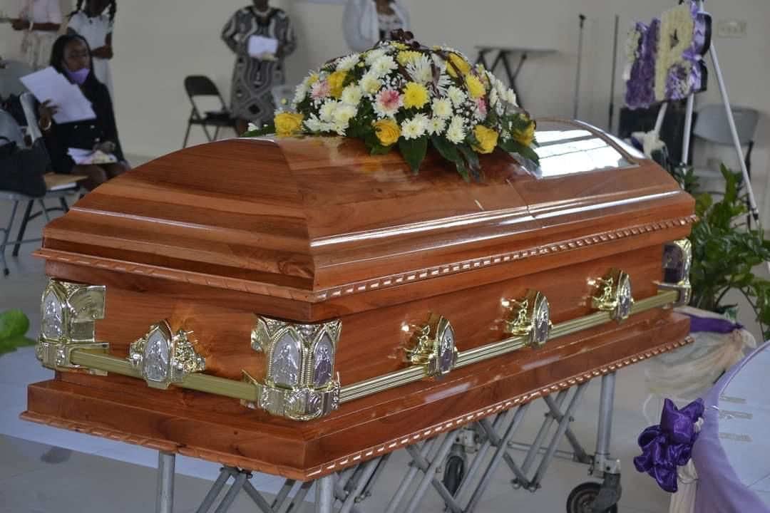 Wood Casket with Silver Accents