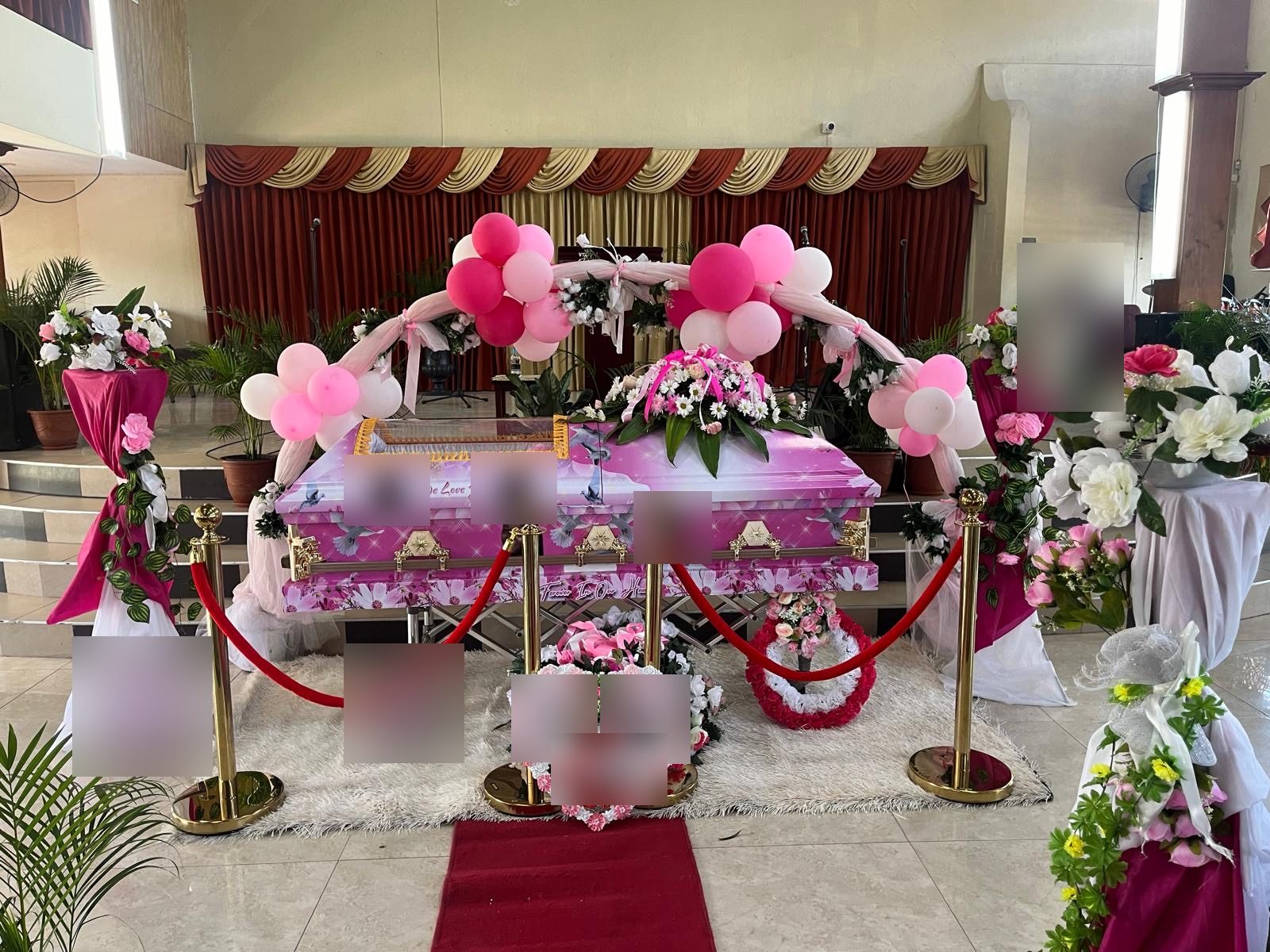 Pink Keepsake Casket with Photo Wrap