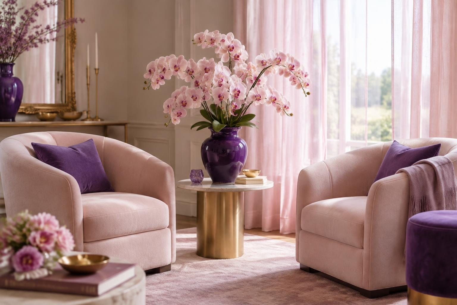 Illustrative floral scene